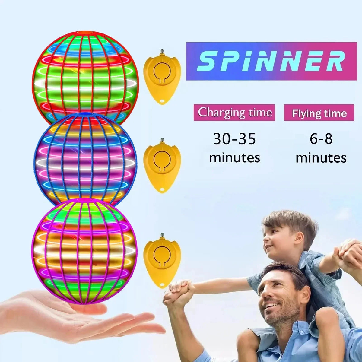 Latająca piłka LED boomerang dla dzieci