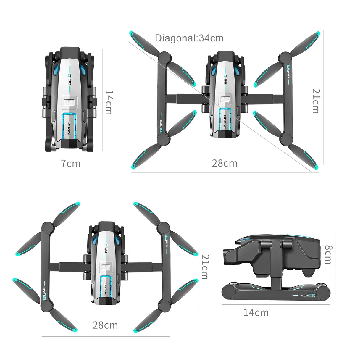 Dron S188 GPS 8K z kamerą 5G