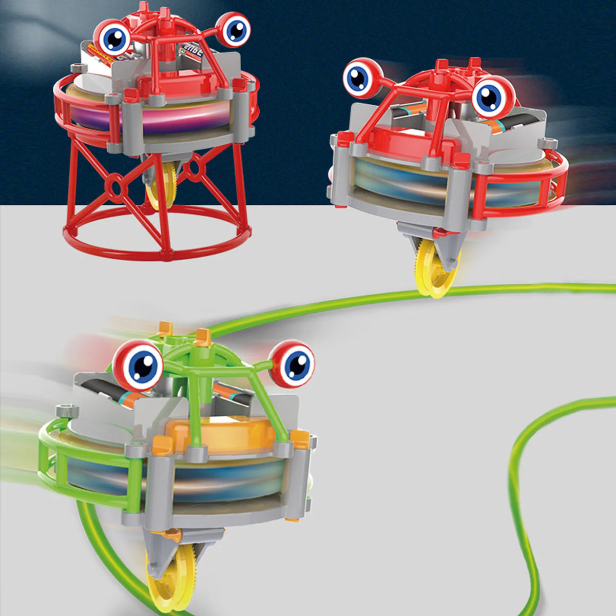 Magiczny robot na jednokołowcu do składania