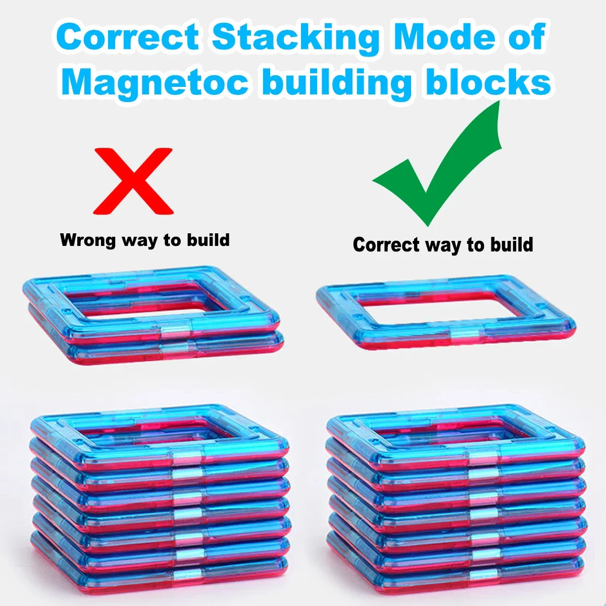 Magnetyczne klocki DIY duże i małe